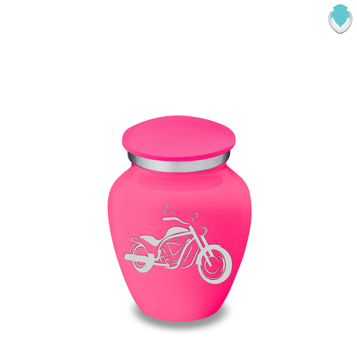 Keepsake Embrace Bright Pink Motorcycle Cremation Urn