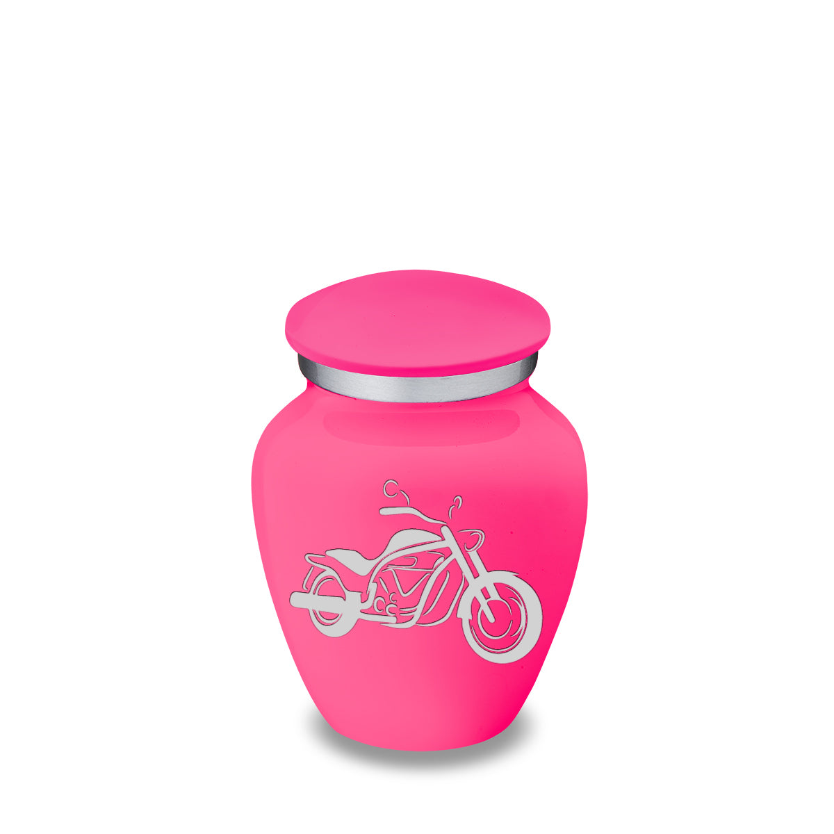 Keepsake Embrace Bright Pink Motorcycle Cremation Urn