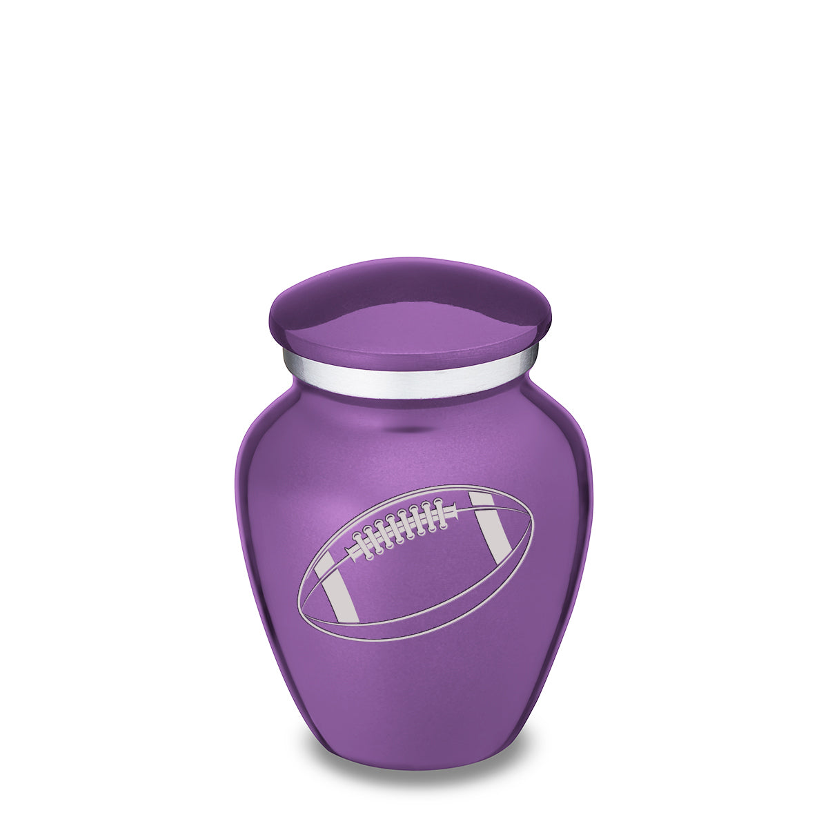 Keepsake Embrace Purple Football Cremation Urn