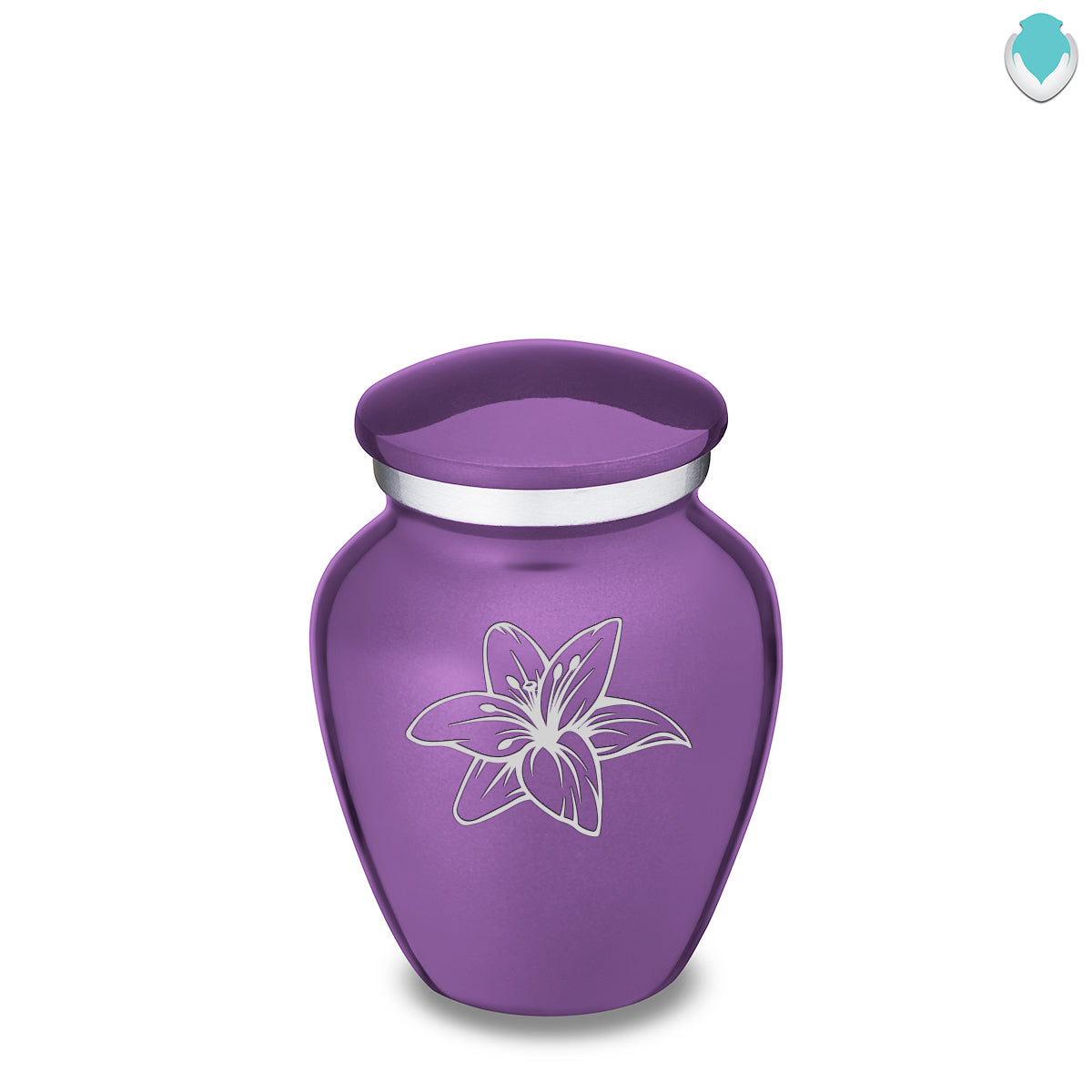 Keepsake Embrace Purple Lily Cremation Urn