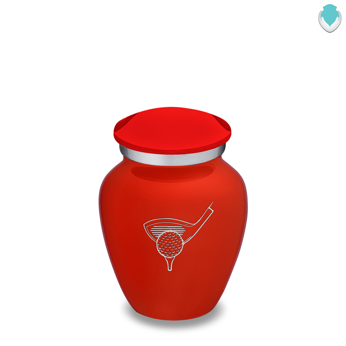 Keepsake Embrace Bright Red Golfer Cremation Urn