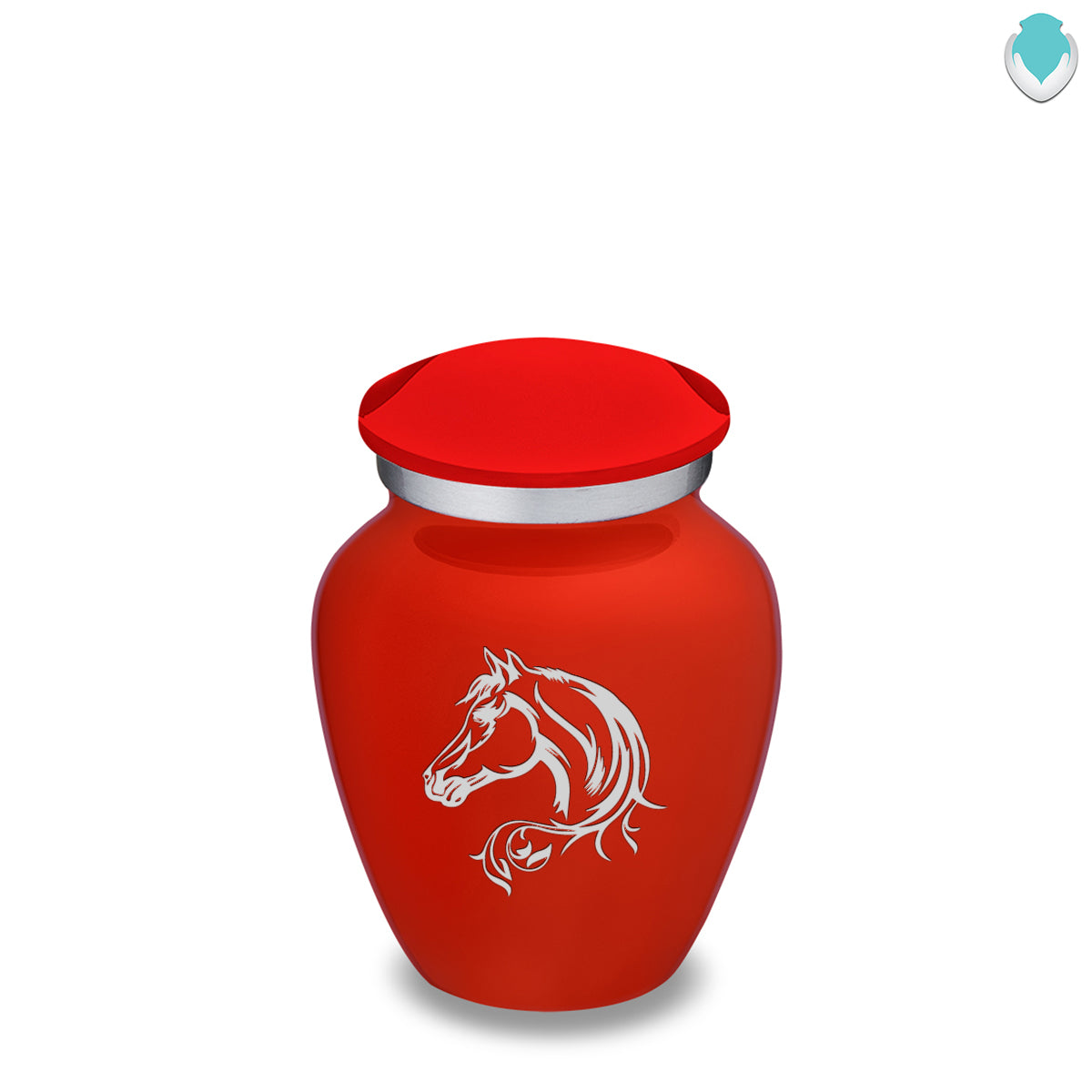 Keepsake Embrace Bright Red Horse Cremation Urn
