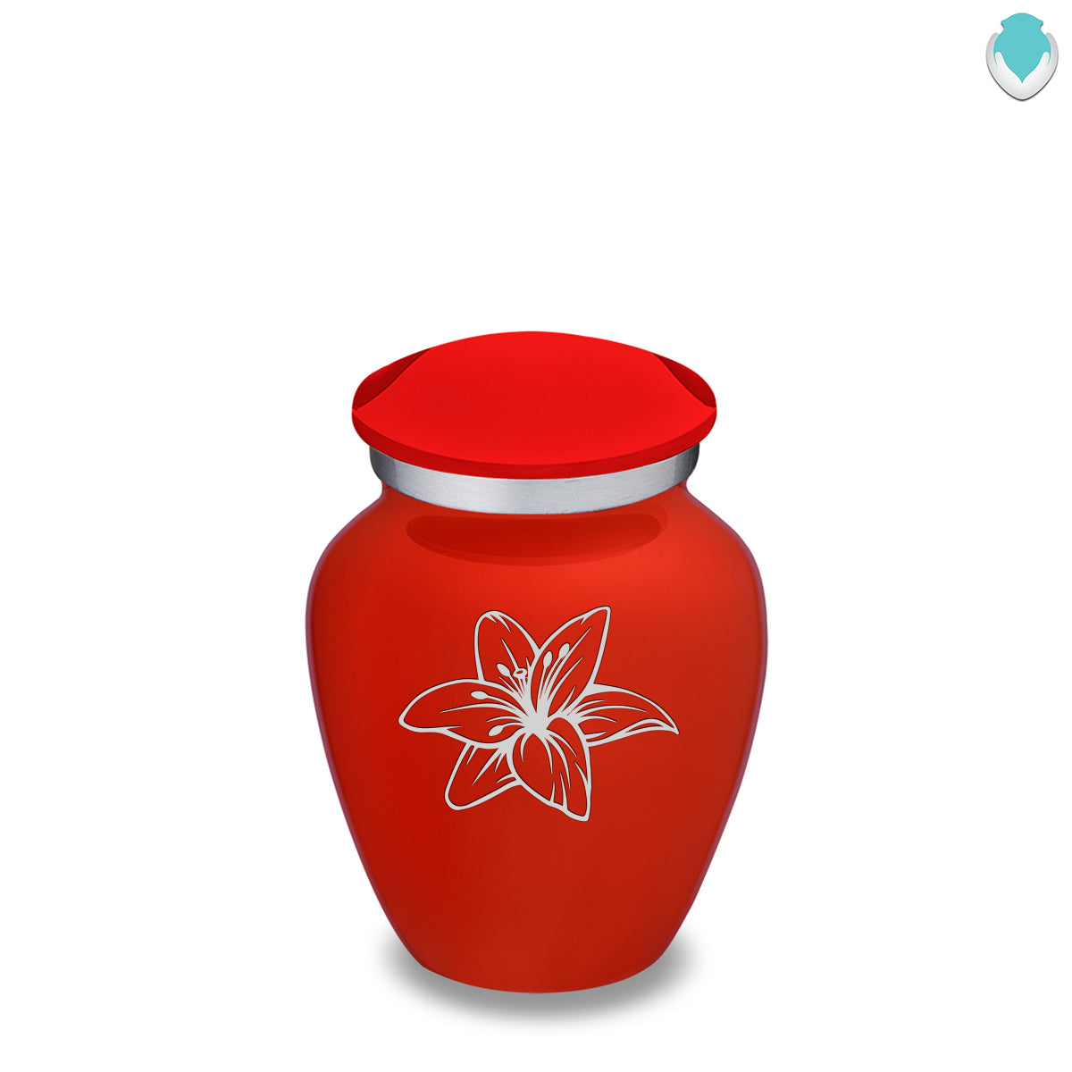Keepsake Embrace Bright Red Lily Cremation Urn