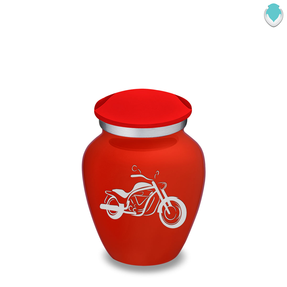Keepsake Embrace Bright Red Motorcycle Cremation Urn