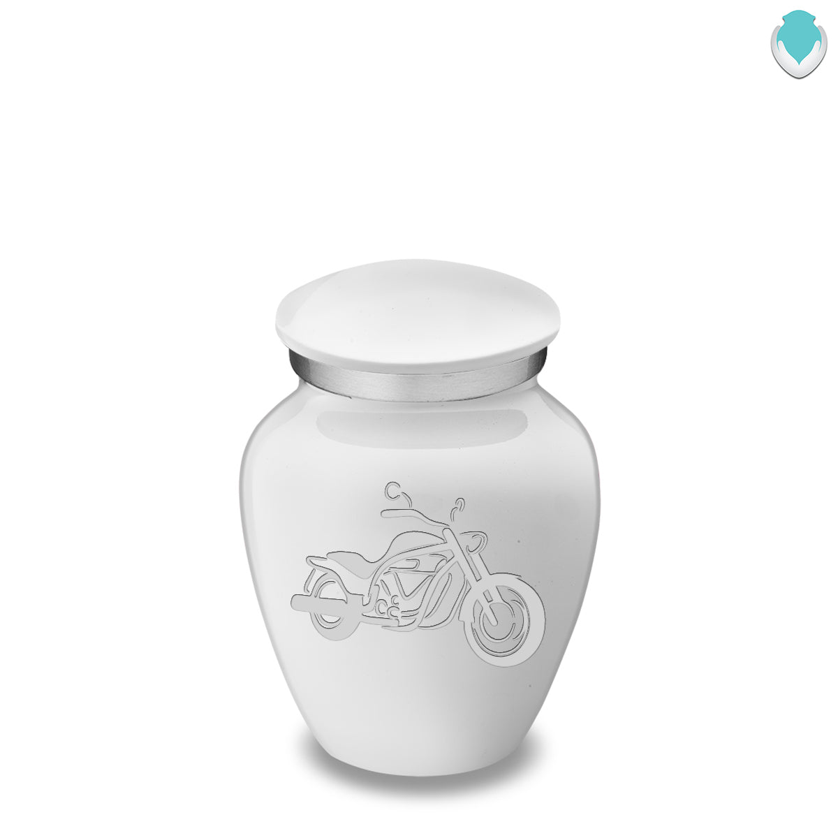 Keepsake Embrace White Motorcycle Cremation Urn