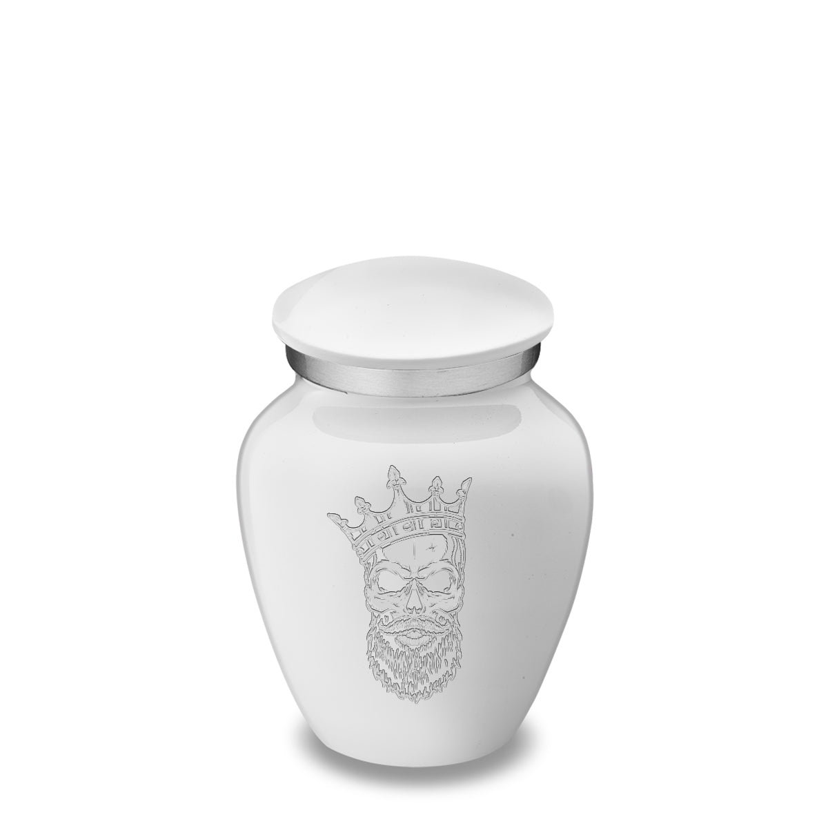 Keepsake Embrace White Skull Cremation Urn