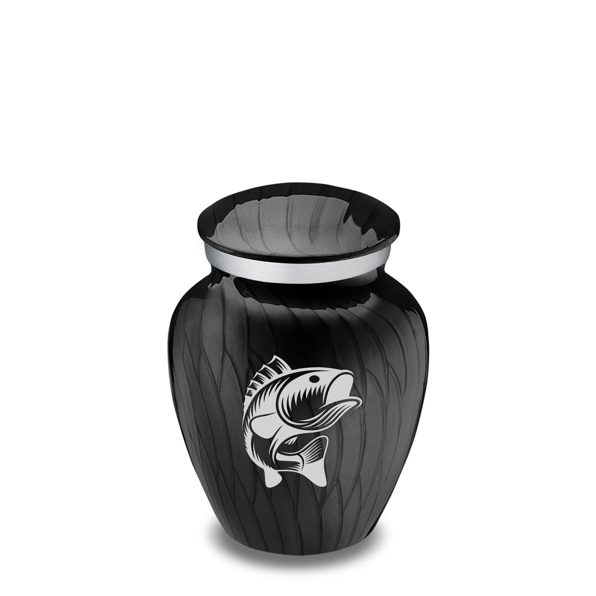 Keepsake Embrace Pearl Black Fishing Cremation Urn