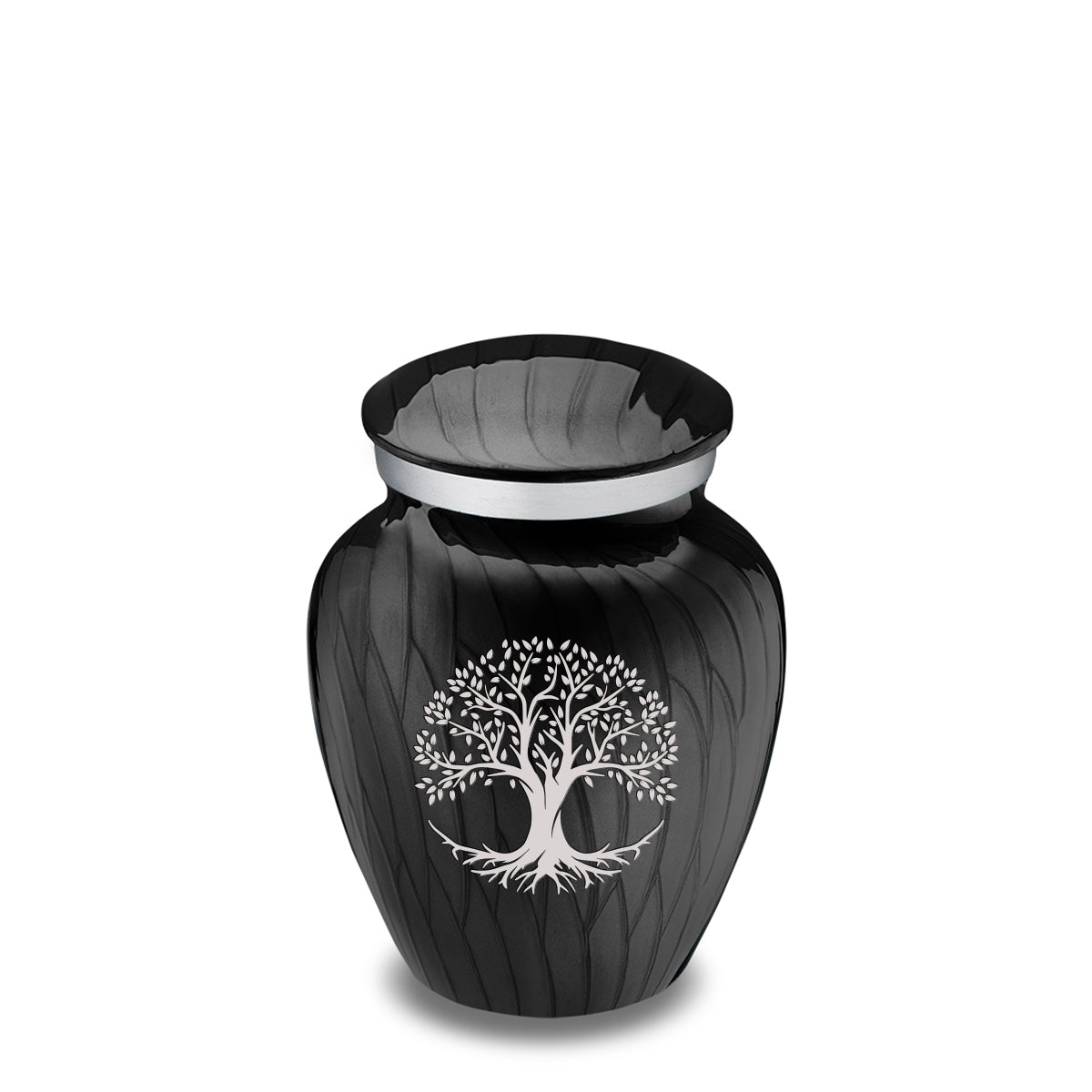 Keepsake Embrace Pearl Black Tree of Life Cremation Urn