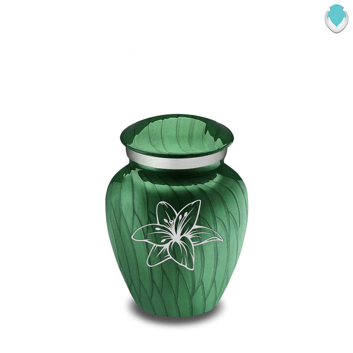 Keepsake Embrace Pearl Green Lily Cremation Urn