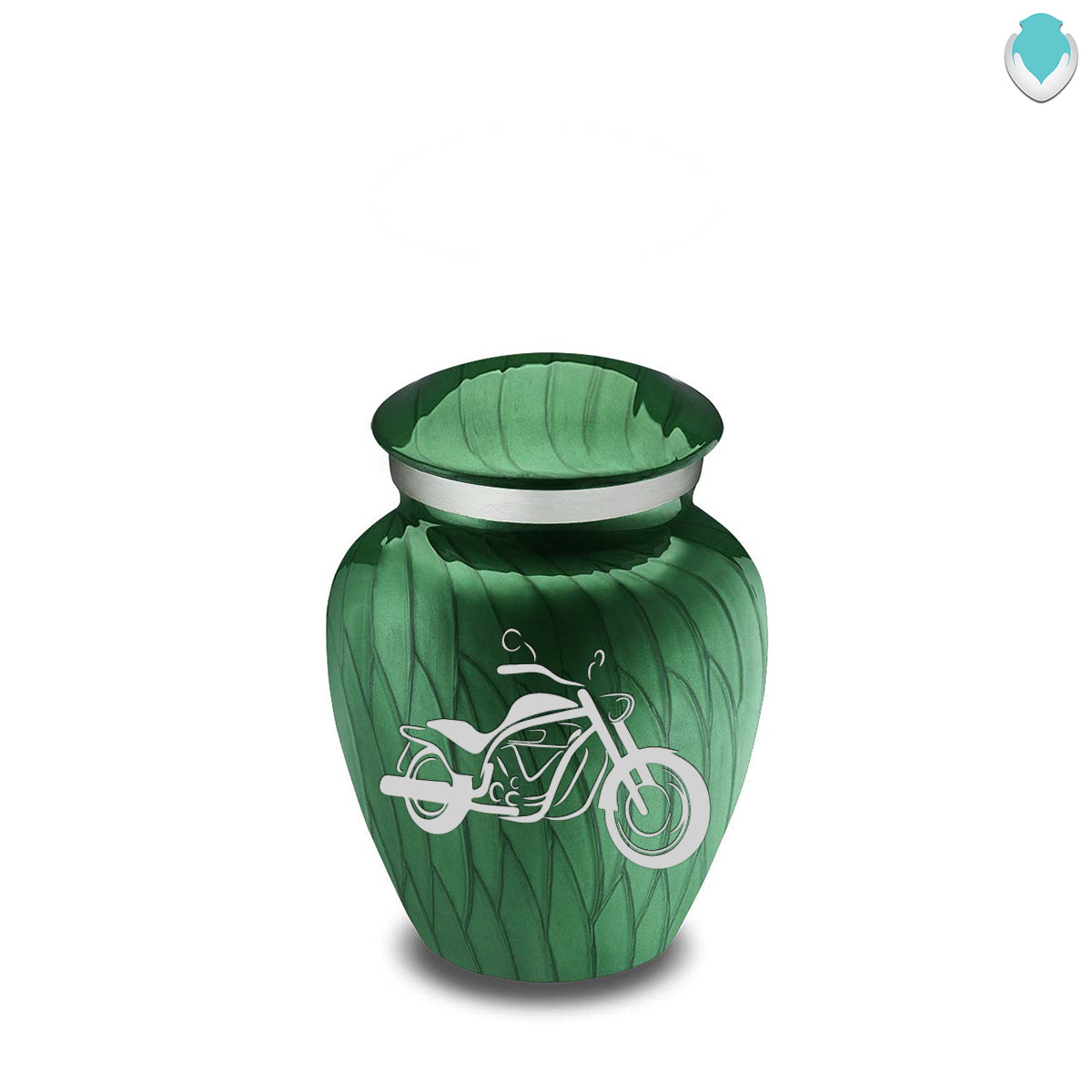 Keepsake Embrace Pearl Green Motorcycle Cremation Urn