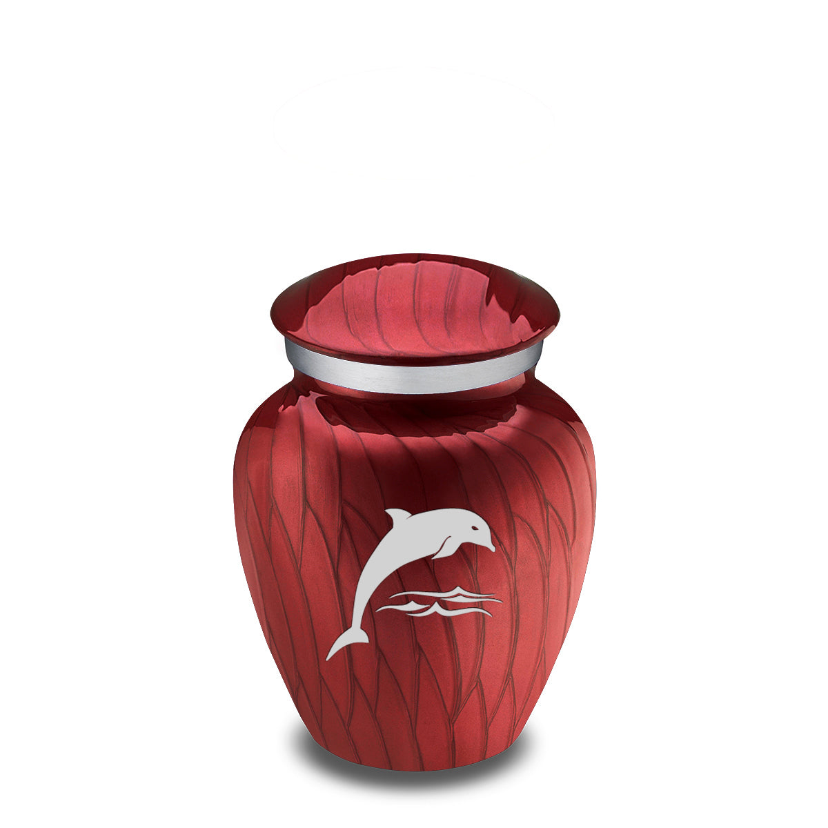 Keepsake Embrace Pearl Candy Red Dolphin Cremation Urn