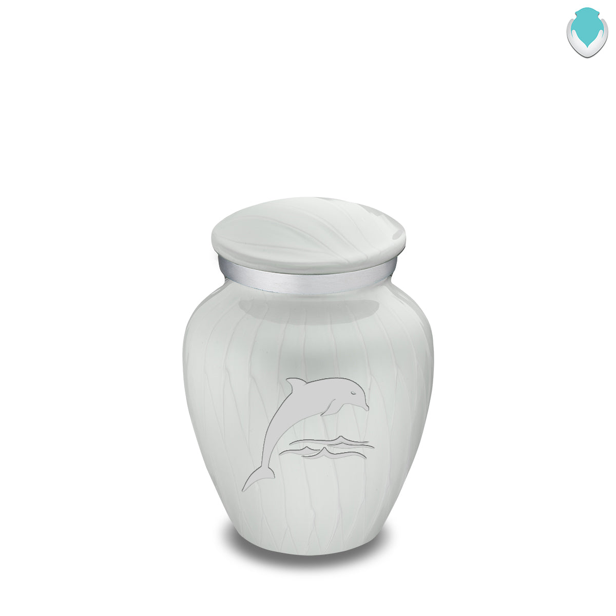Keepsake Embrace Pearl White Dolphin Cremation Urn