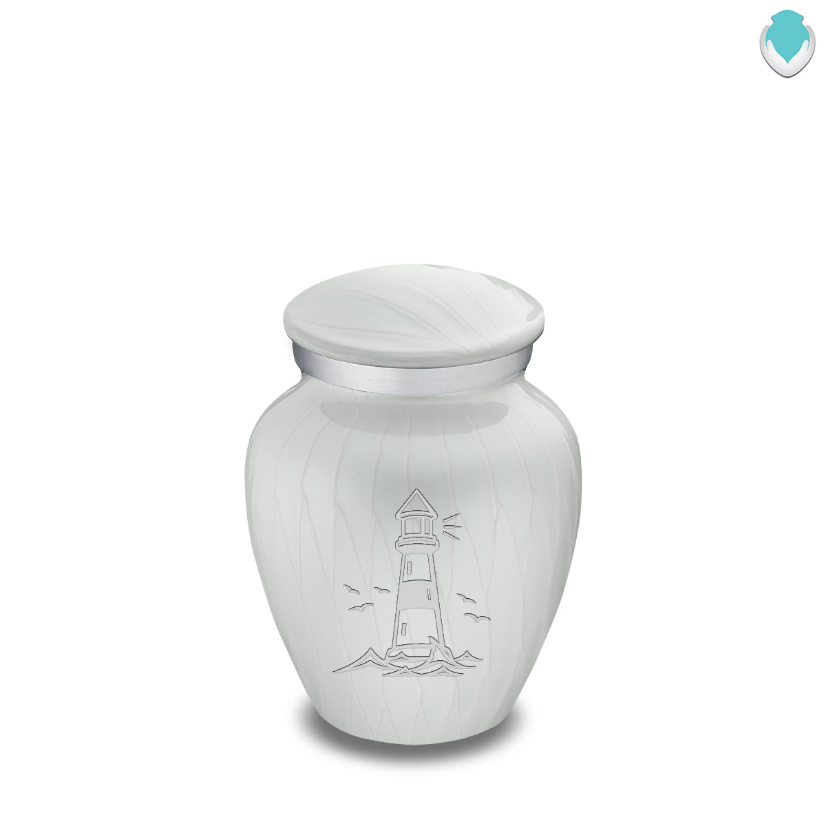 Keepsake Embrace Pearl White Lighthouse Cremation Urn