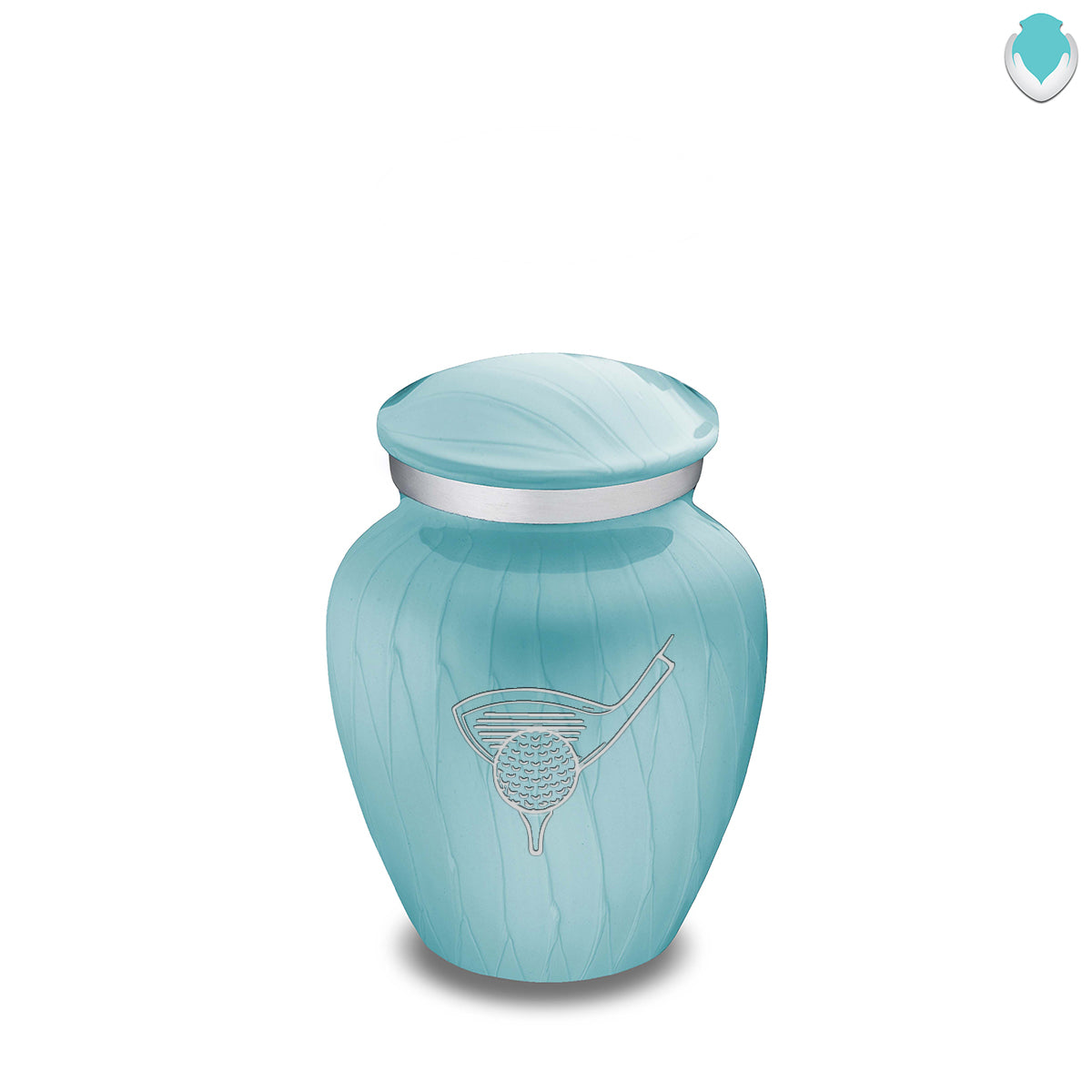 Keepsake Embrace Pearl Light Blue Golf Cremation Urn