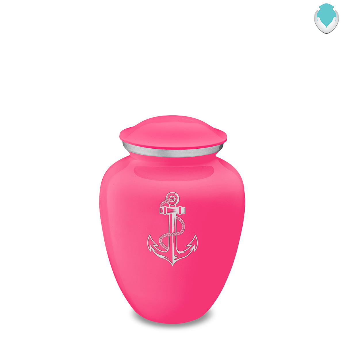 Medium Embrace Bright Pink Anchor Cremation Urn