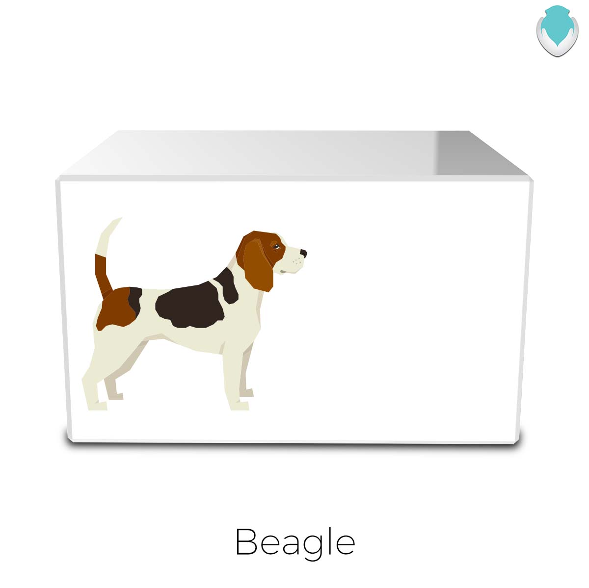 Custom Printed Heritage Dog Breed Wood Box Cremation Urn