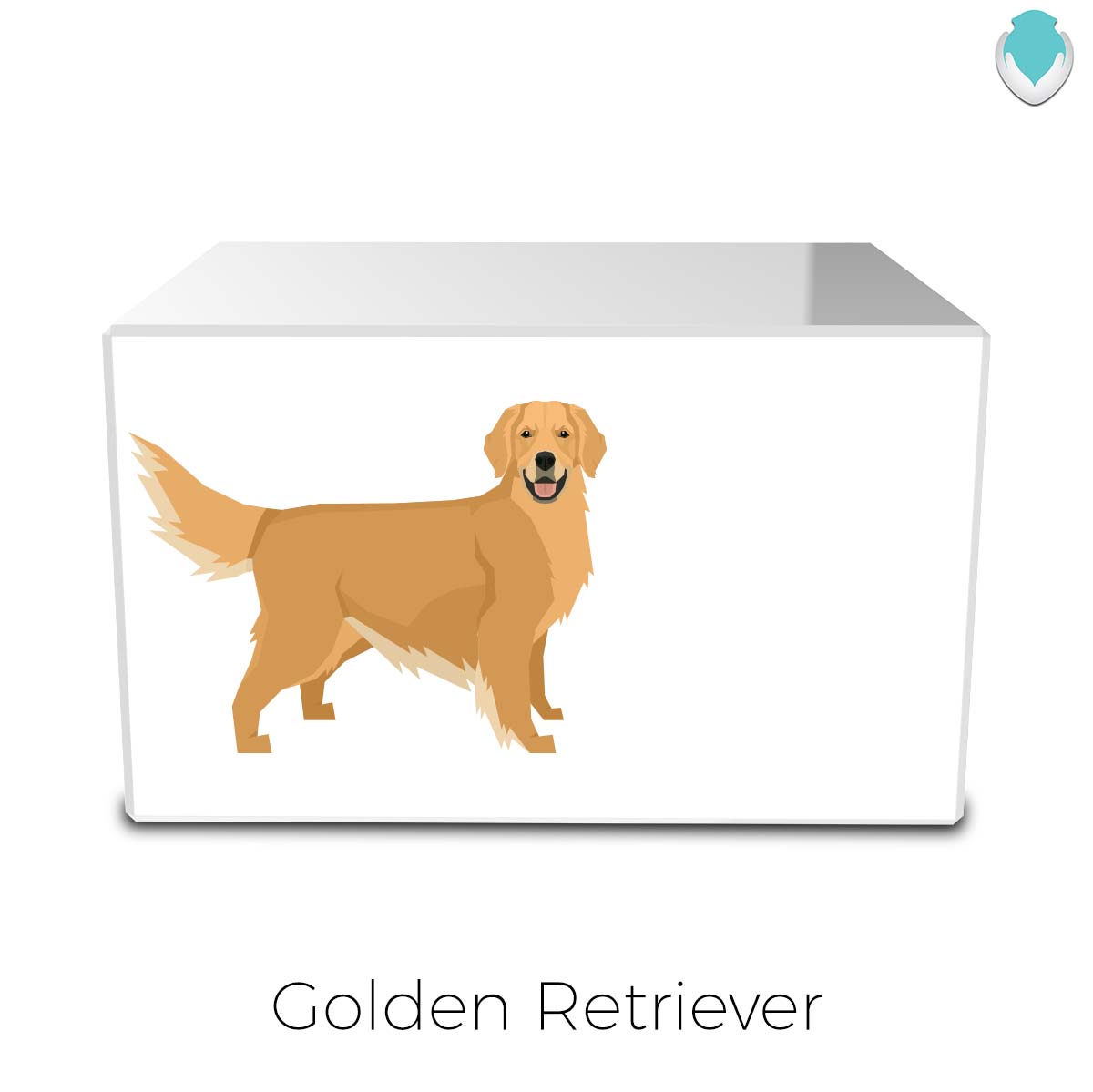 Custom Printed Heritage Dog Breed Wood Box Cremation Urn