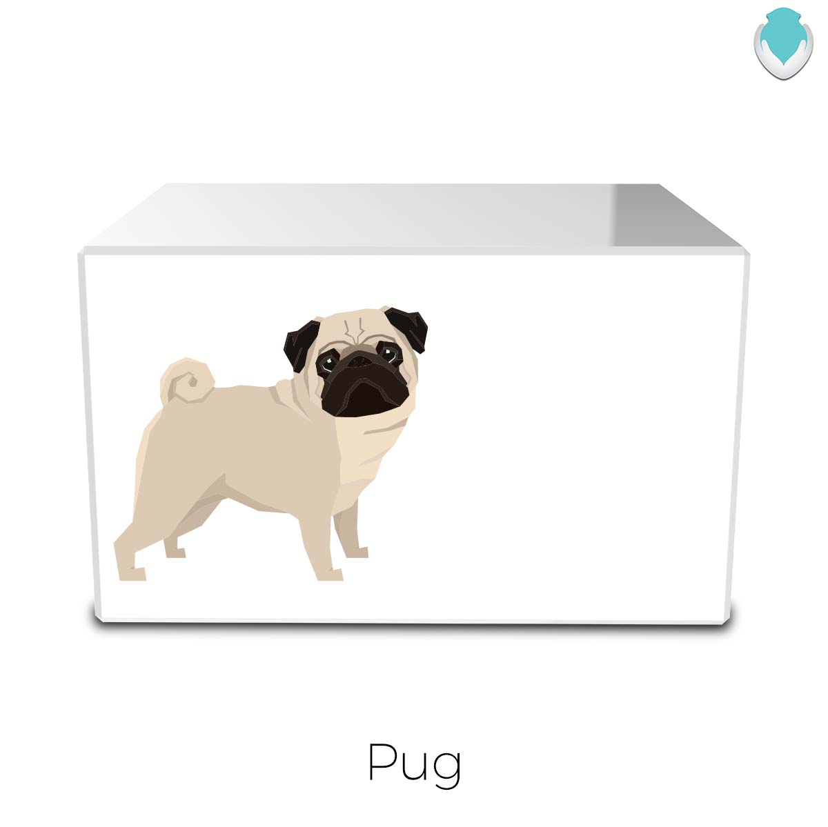 Custom Printed Heritage Dog Breed Wood Box Cremation Urn