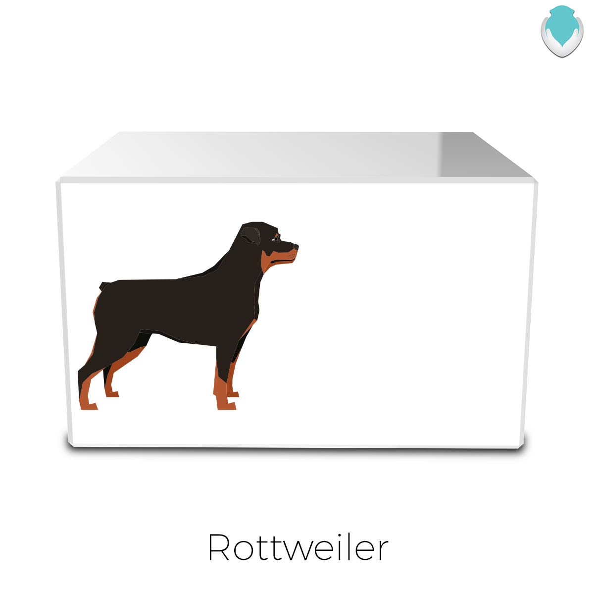 Custom Printed Heritage Dog Breed Wood Box Cremation Urn