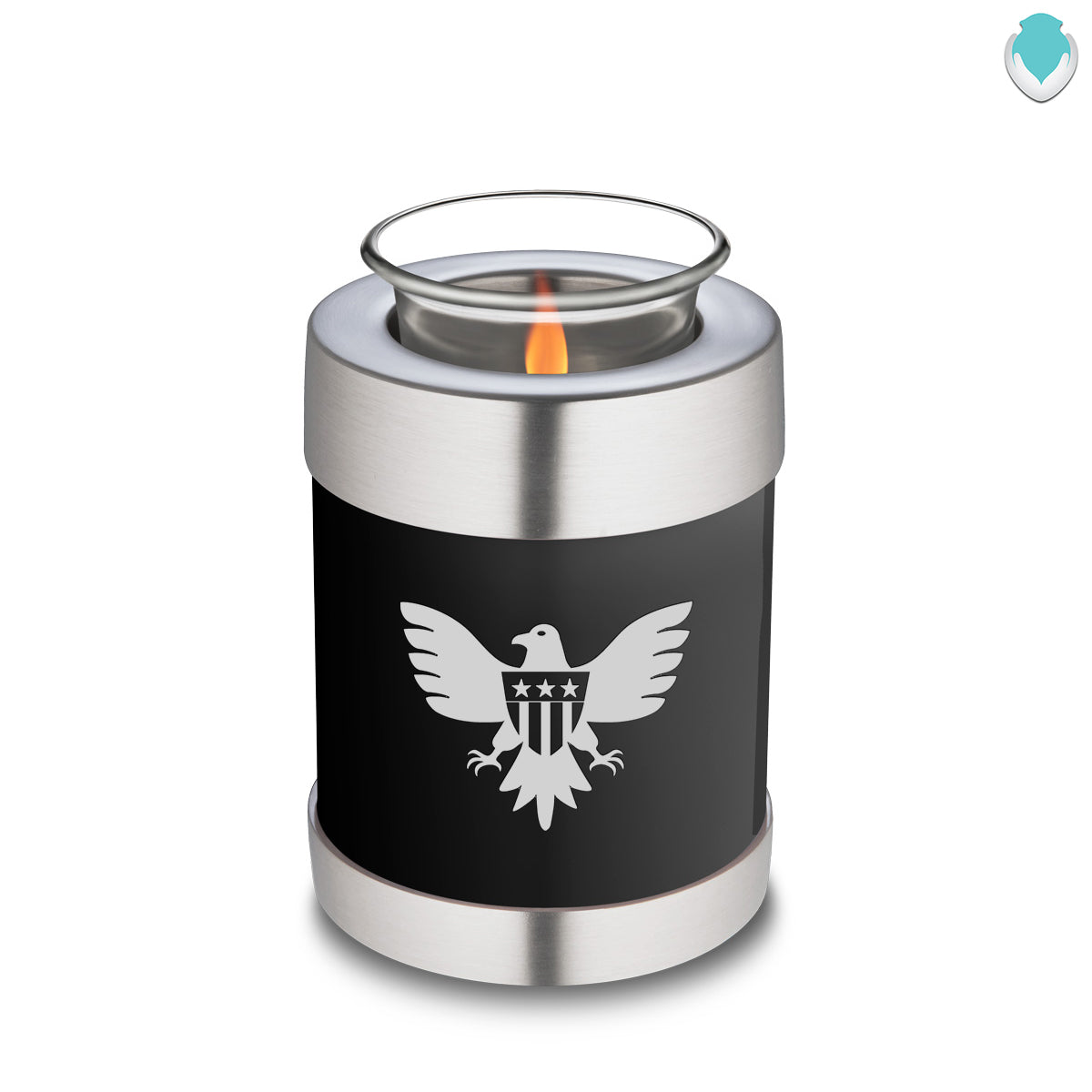 Candle Holder Embrace Black American Glory Cremation Urn