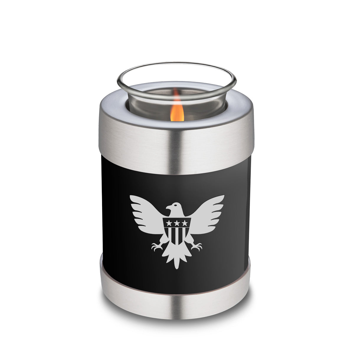 Candle Holder Embrace Black American Glory Cremation Urn