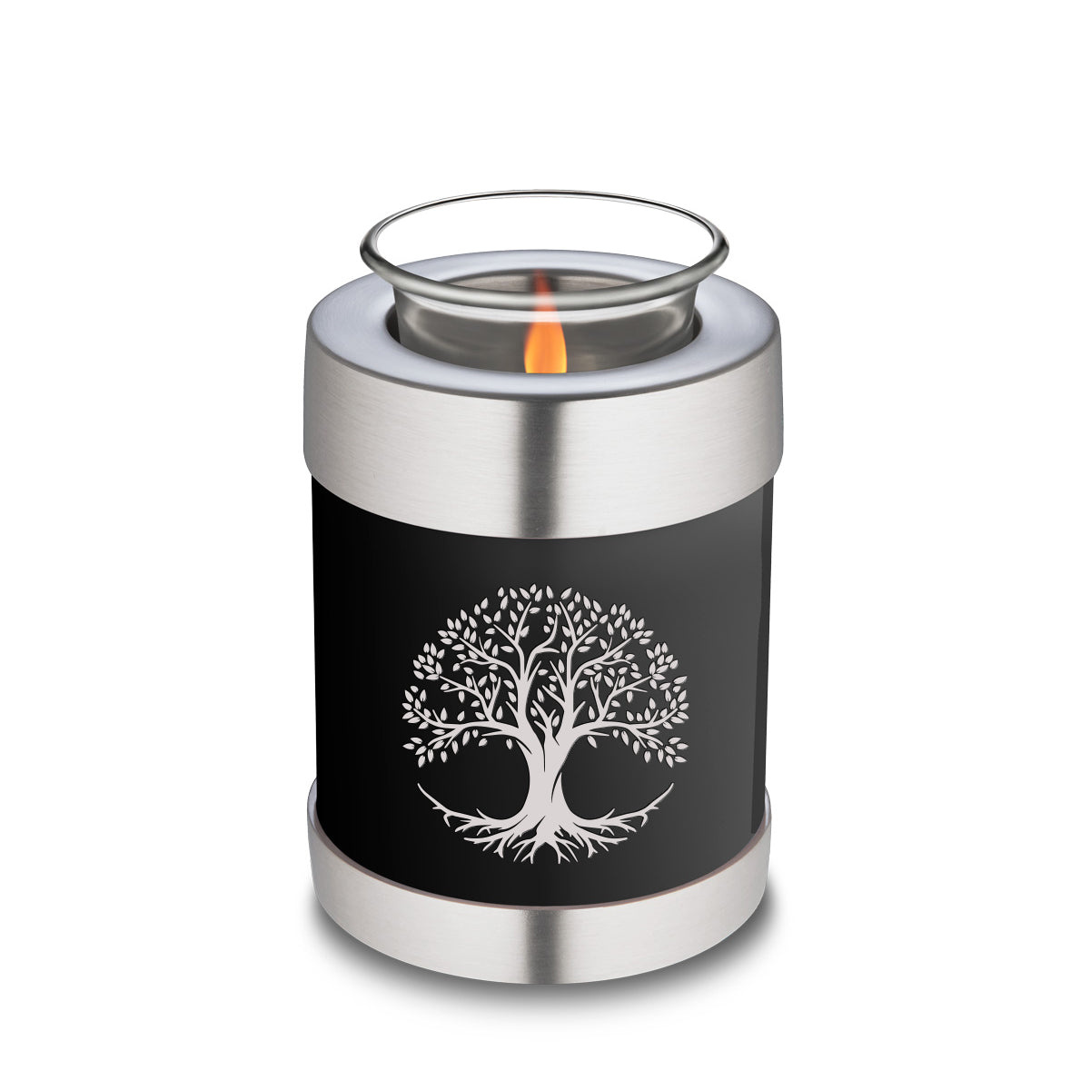 Candle Holder Embrace Black Tree of Life Cremation Urn
