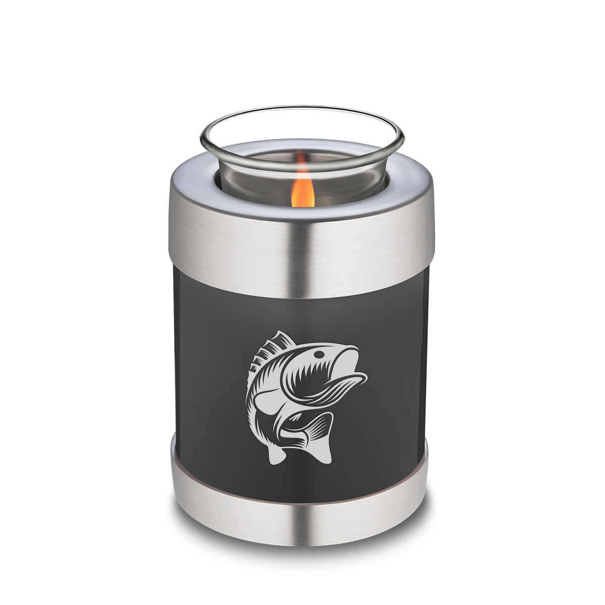 Candle Holder Embrace Charcoal Fishing Cremation Urn