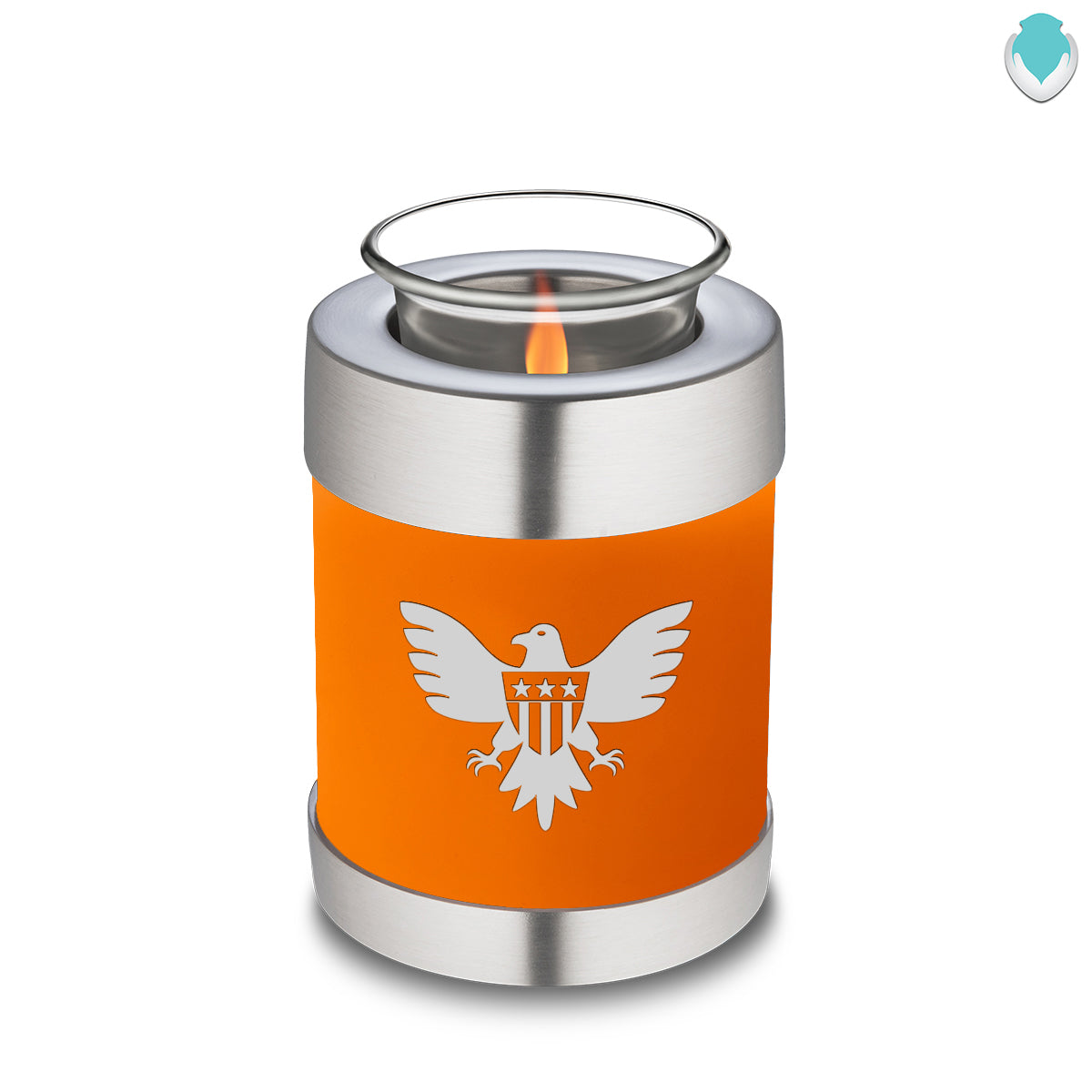 Candle Holder Embrace Burnt Orange American Glory Cremation Urn