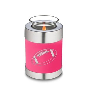 Candle Holder Embrace Bright Pink Football Cremation Urn