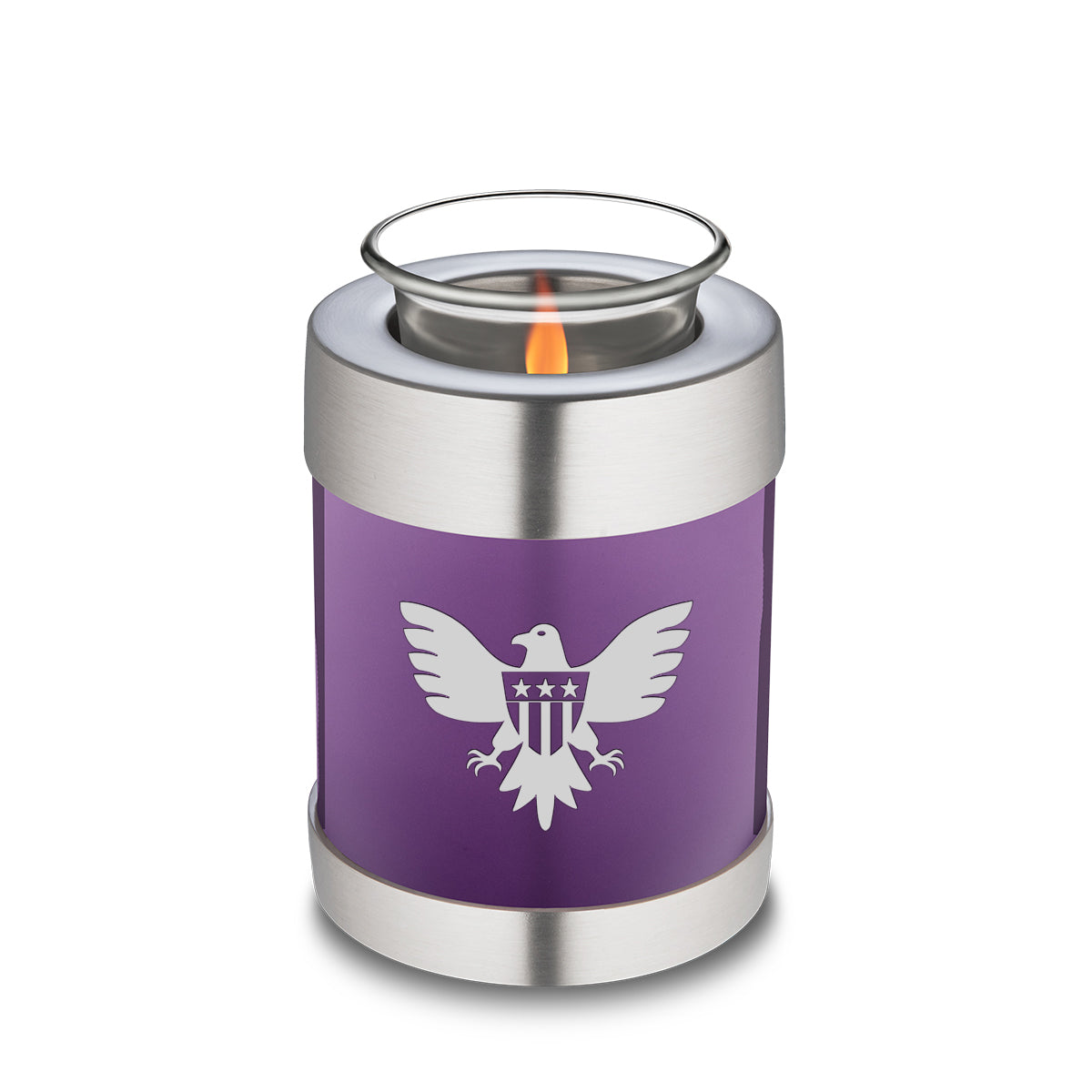 Candle Holder Embrace Purple American Glory Cremation Urn