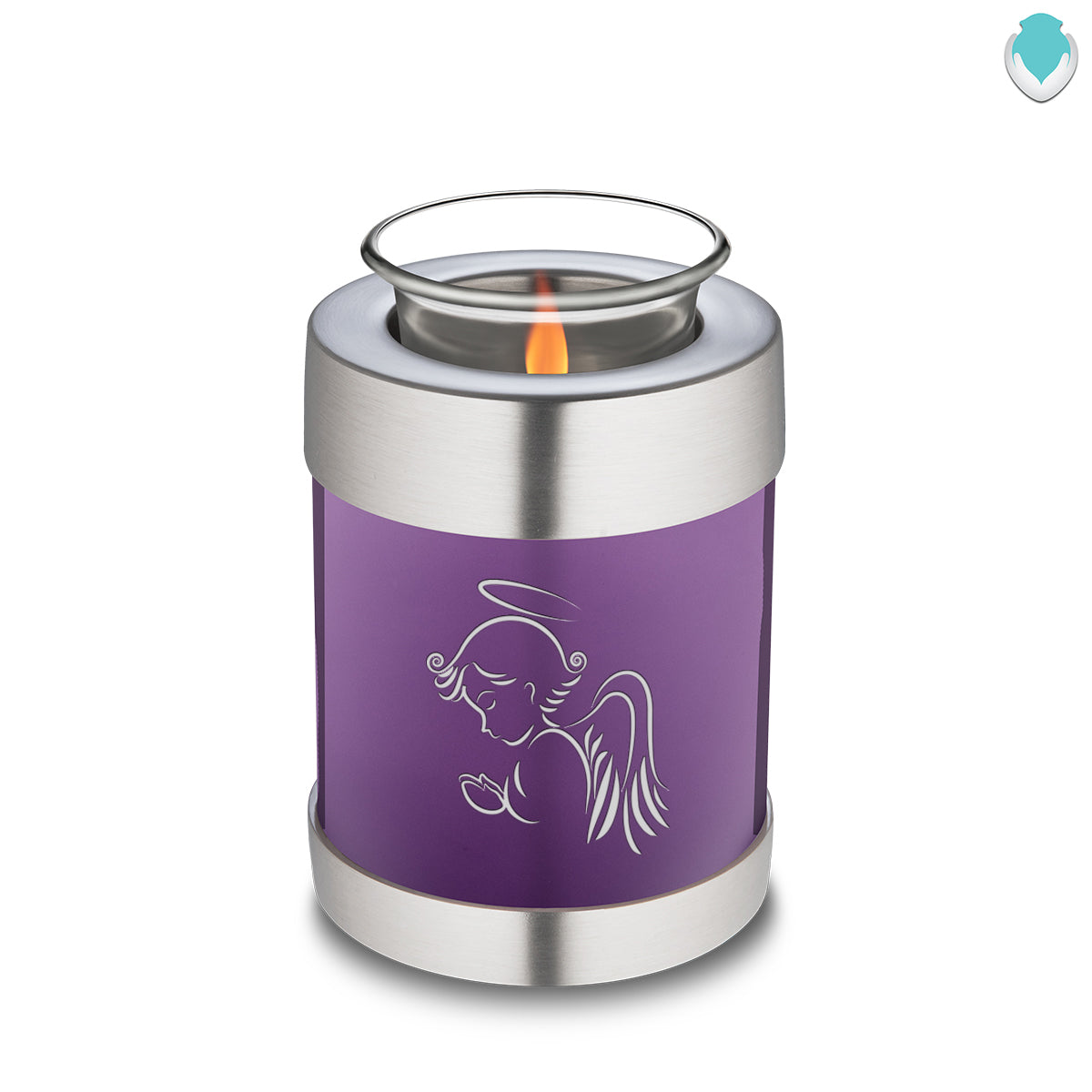Candle Holder Embrace Purple Angel Cremation Urn