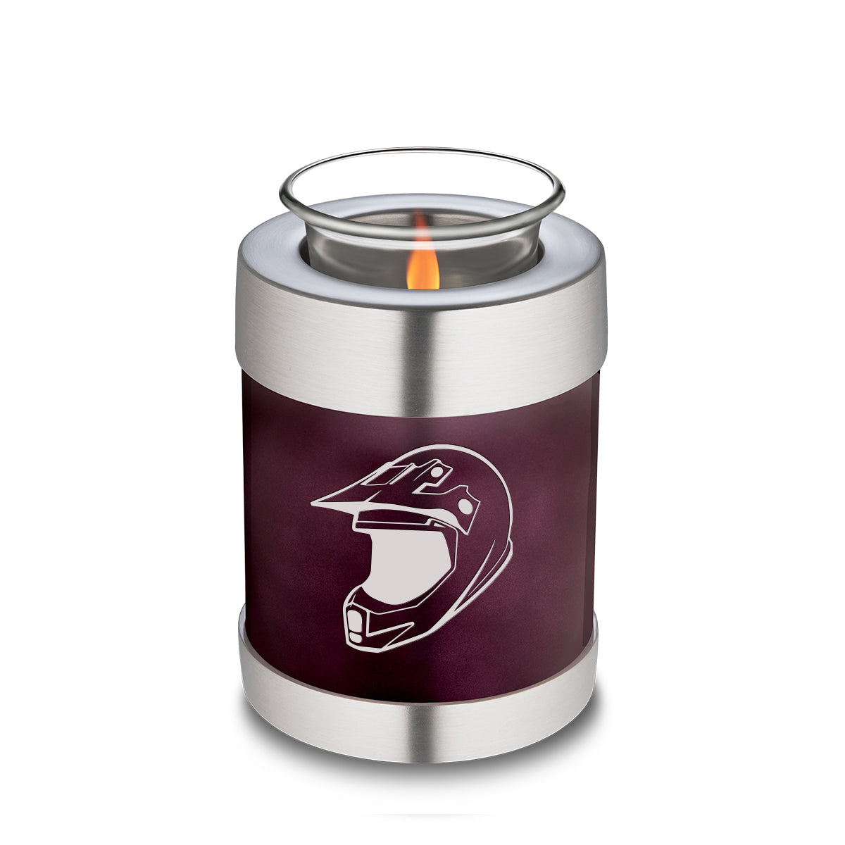 Candle Holder Embrace Cherry Purple Dirt Bike Cremation Urn