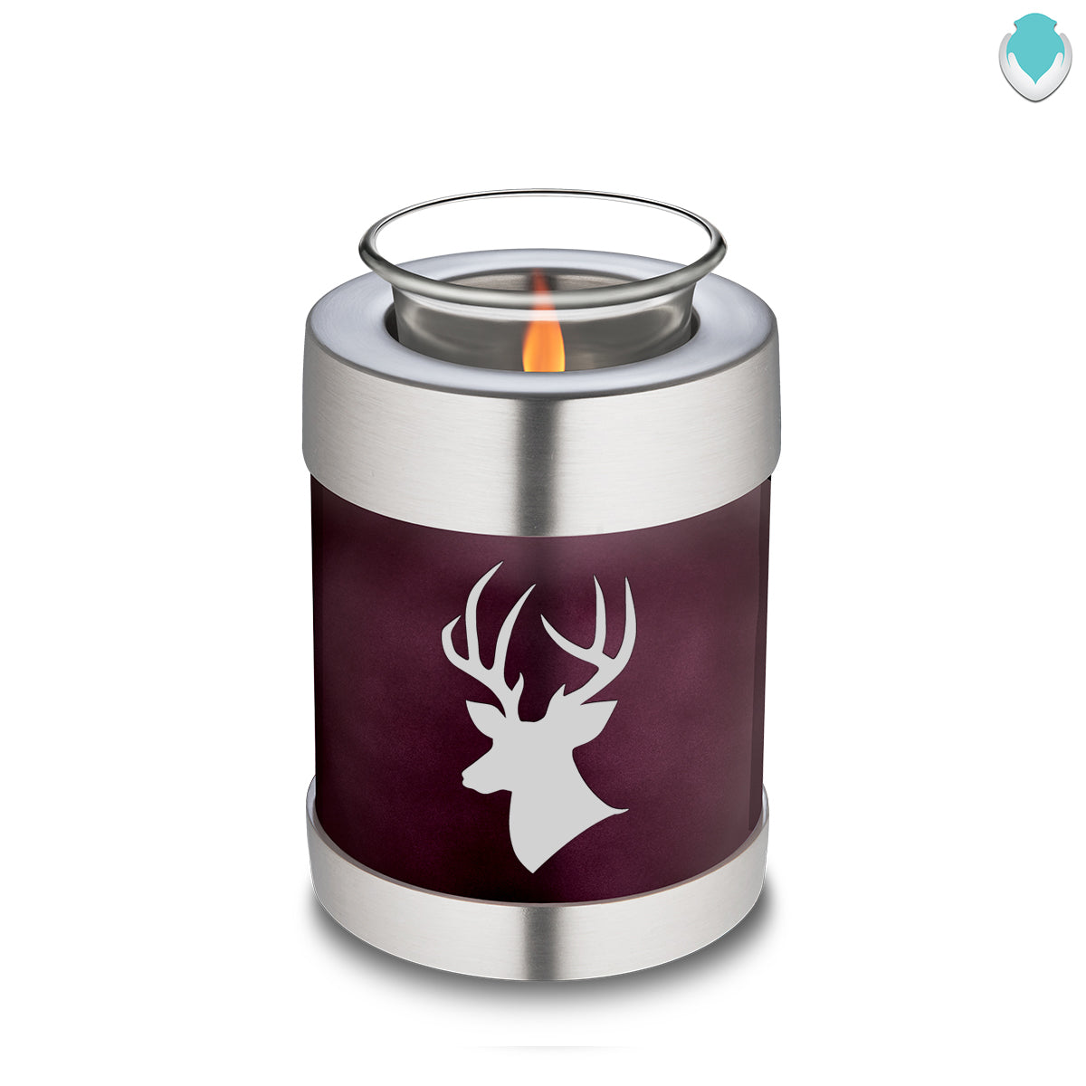Candle Holder Embrace Cherry Purple Deer Cremation Urn