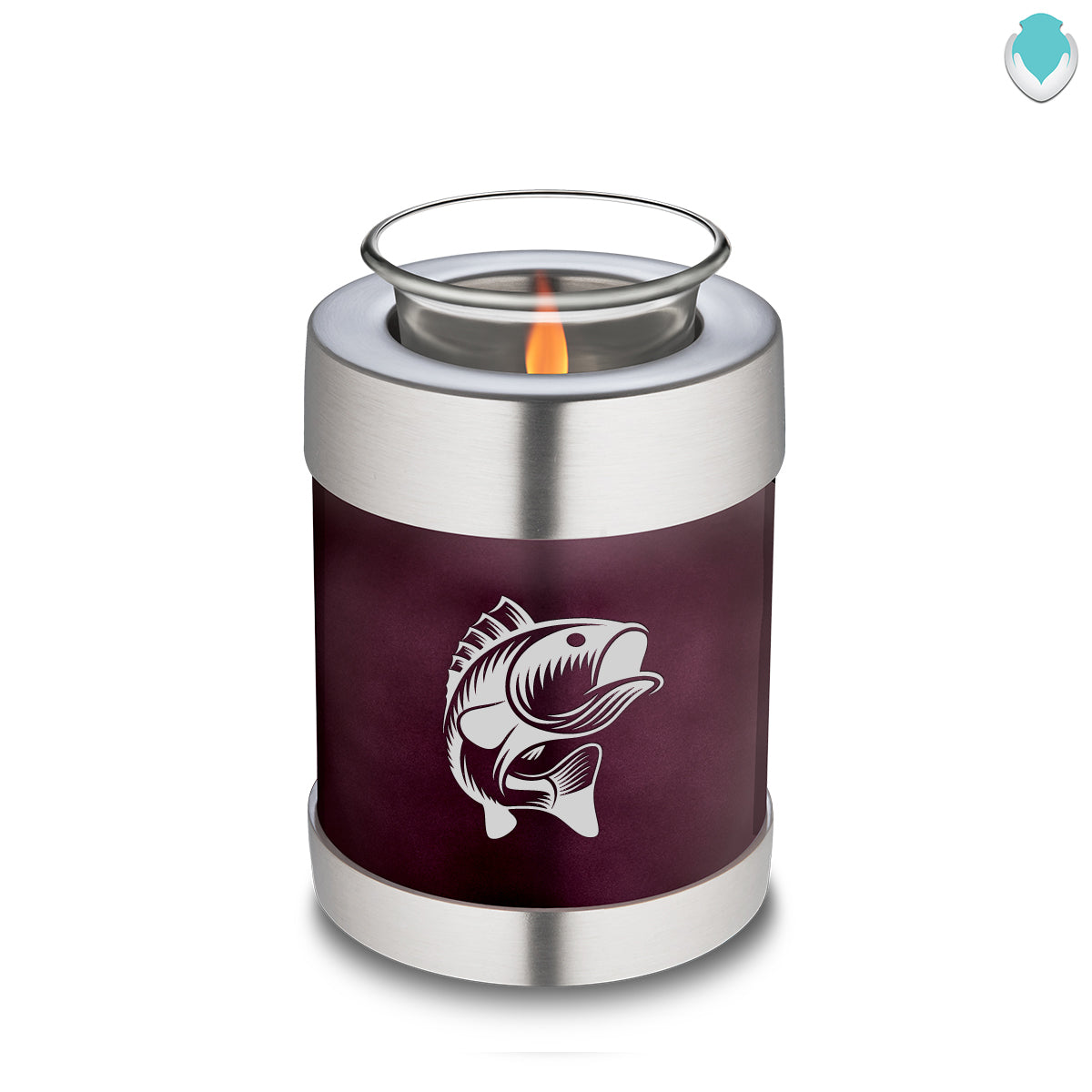 Candle Holder Embrace Cherry Purple Fishing Cremation Urn