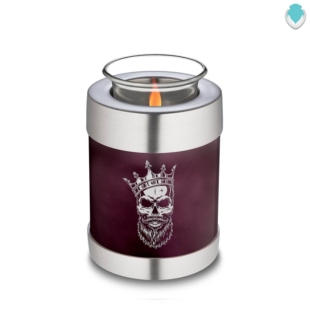 Candle Holder Embrace Cherry Purple Skull Cremation Urn