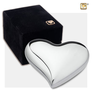 Heart Bright Silver Cremation Urn