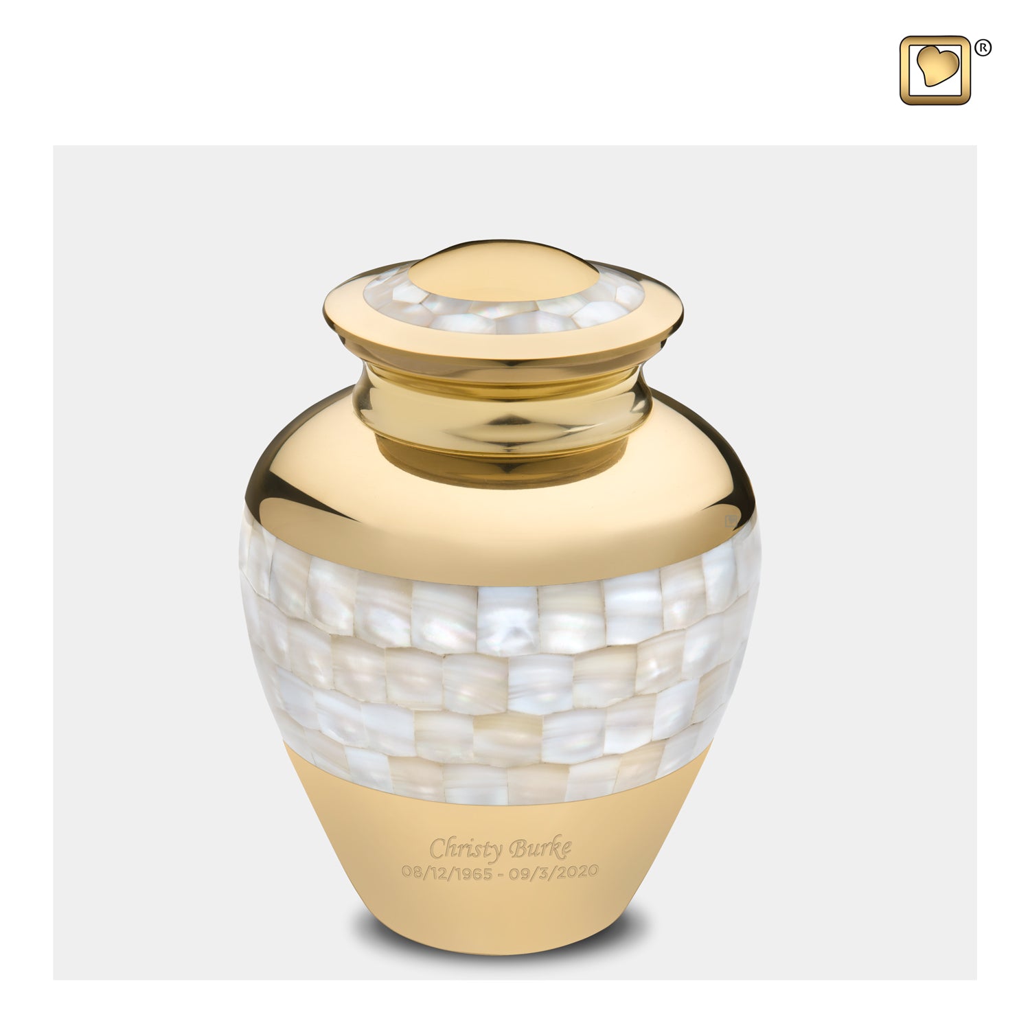 Medium Mother of Pearl Cremation Urn
