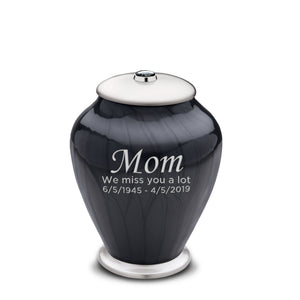 Medium Tall Simplicity Midnight Pearl Cremation Urn