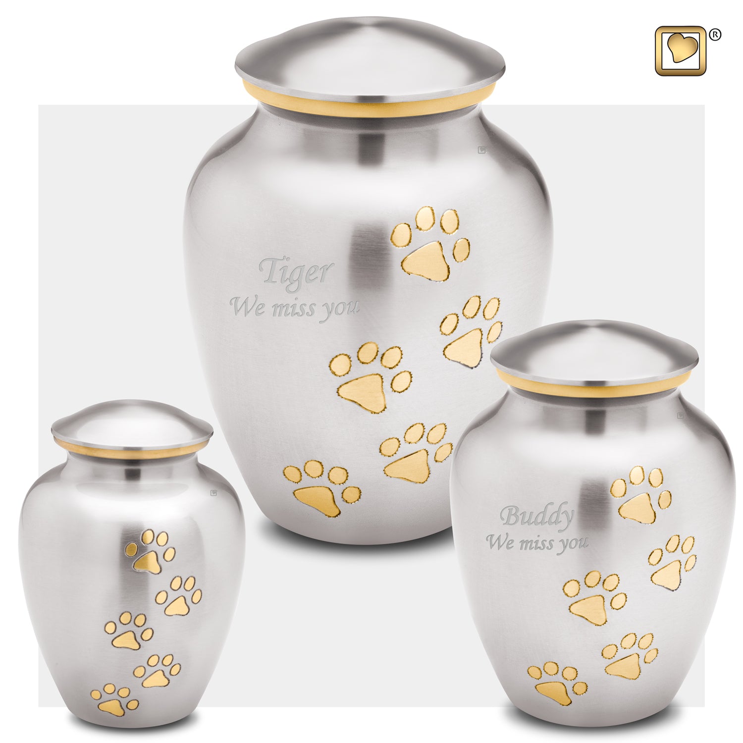 Classic Pewter Pet Large Urn