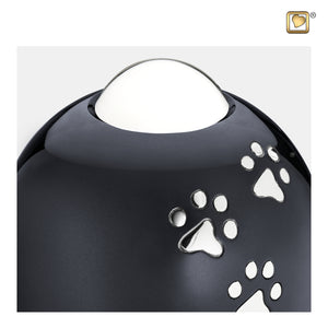 Upper Part of Adore™ Midnight Black Small Pet Cremation Urn