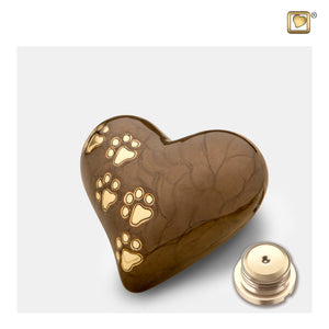 LovePawsª Heart Pearlesecent Bronze Keepsake Pet Cremation Urn