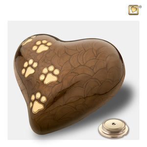 LovePawsª Heart Pearlesecent Bronze Large Pet Cremation Urn