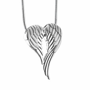 Angel Wings™ Shaped Sterling Silver Cremation Pendant