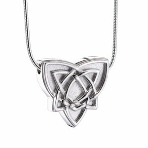 Celtic Trinity Knotª Two Tone Sterling Silver Cremation Pendant