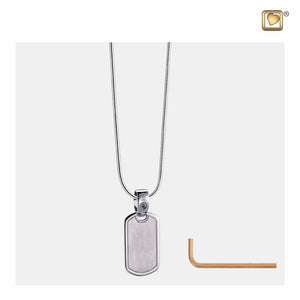 LoveTagª Two Tone Sterling Silver Cremation Pendant