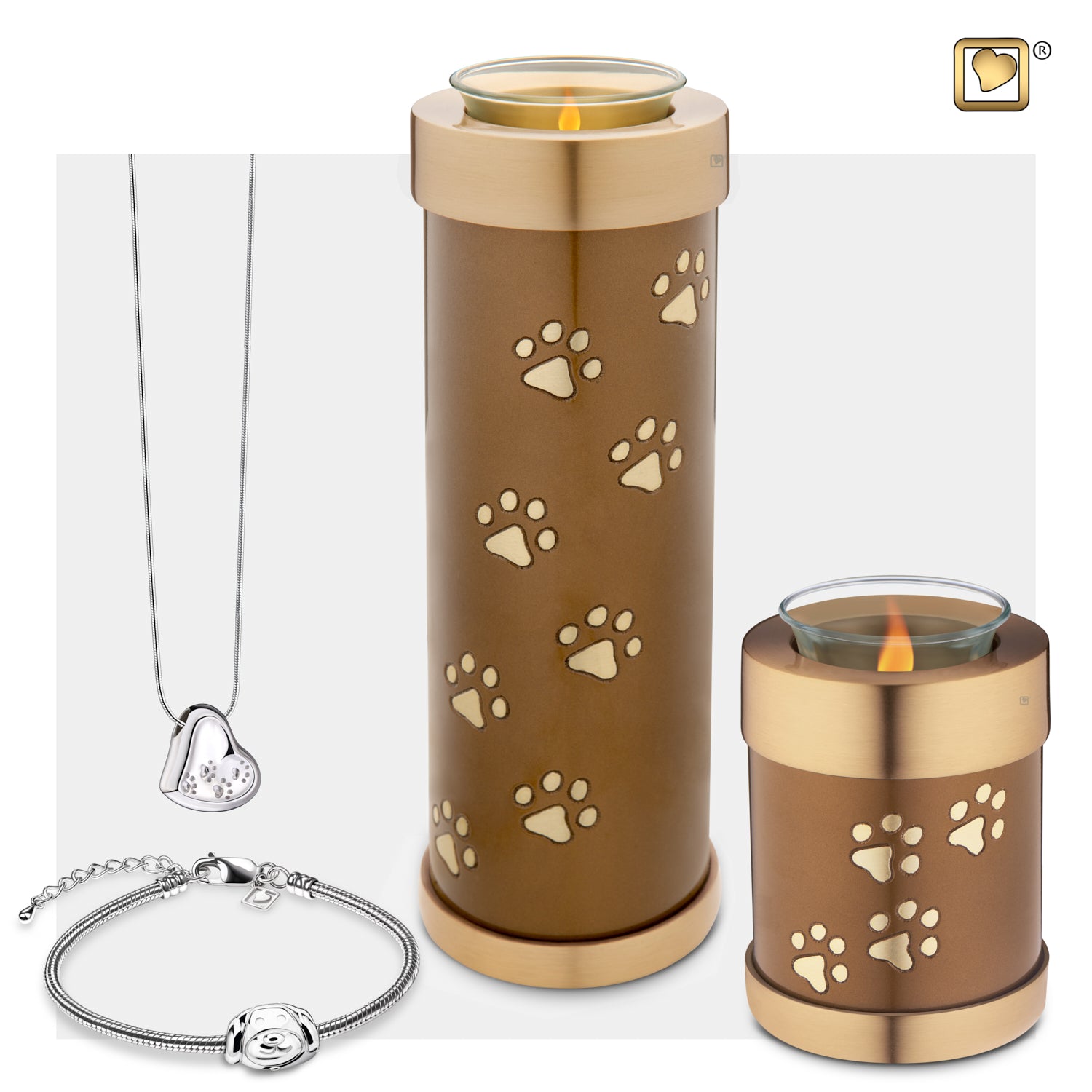 Tealight Pet Bronze Tall Urn