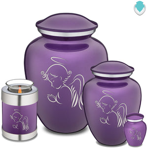 Medium Embrace Purple Angel Cremation Urn