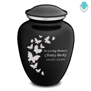 Adult Embrace Black Butterfly Cremation Urn