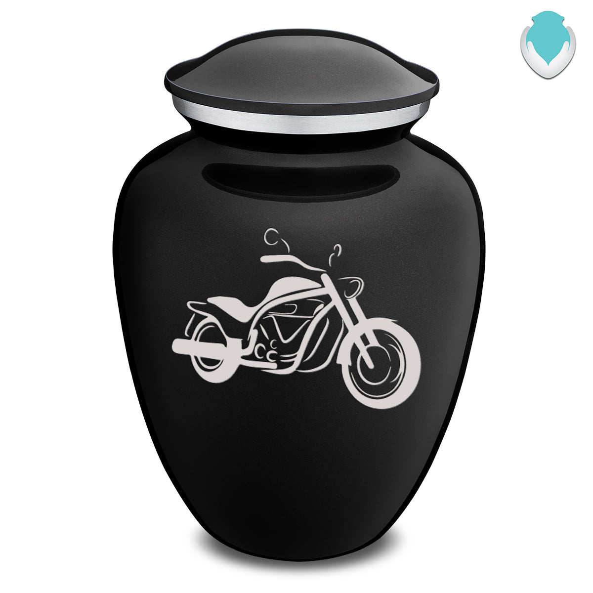 Adult Embrace Black Motorcycle Cremation Urn