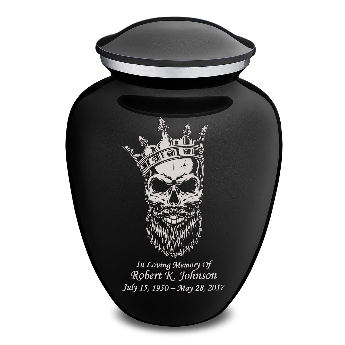 Adult Embrace Black Skull Cremation Urn